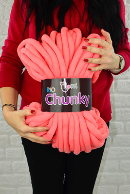 HOBİTU RİO CHUNKY KNİTTİNG YARN 3340 DARK ORANGE - Thumbnail