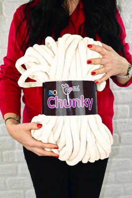 HOBİTU RİO CHUNKY KNİTTİNG YARN 5106 WHITE - Thumbnail