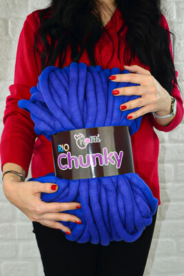 HOBİTU RİO CHUNKY KNİTTİNG YARN 5230 SAX BLUE - Thumbnail