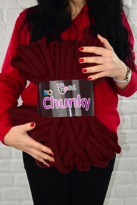 HOBİTU RİO CHUNKY KNİTTİNG YARN 5420 CLARET RED - Thumbnail