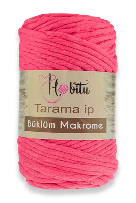 Hobitu Yarn - HOBITU BUKLUM TARAMA COTTON MACROME CARD YARN 203 NEON PINK