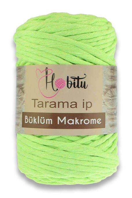 Hobitu Yarn - HOBITU BUKLUM TARAMA COTTON MACROME CARD YARN 155 PISTACHIO GREEN