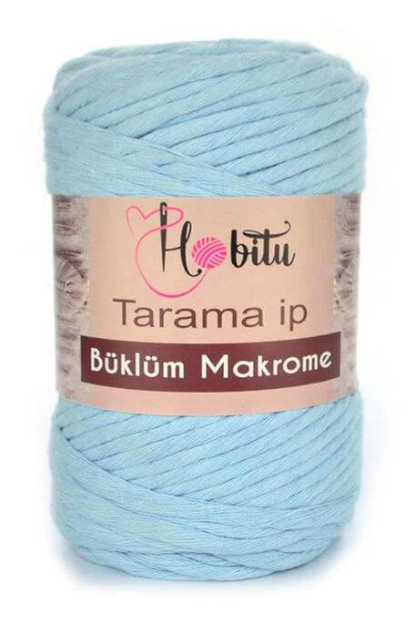 Hobitu Yarn - HOBITU BUKLUM TARAMA COTTON MACROME CARD YARN 160 Baby Blue