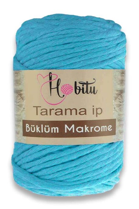 Hobitu Yarn - HOBITU BUKLUM TARAMA COTTON MACROME CARD YARN 163 Turquoise