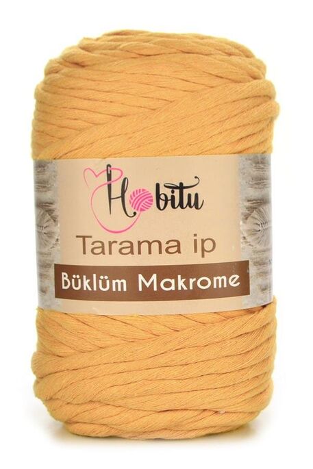 Hobitu Yarn - HOBITU BUKLUM TARAMA COTTON MACROME CARD YARN 164 Yellow