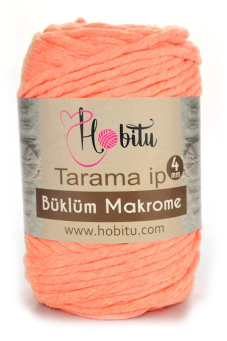 Hobitu Yarn - HOBITU BUKLUM TARAMA COTTON MACROME CARD YARN 167 Pinkish Orange