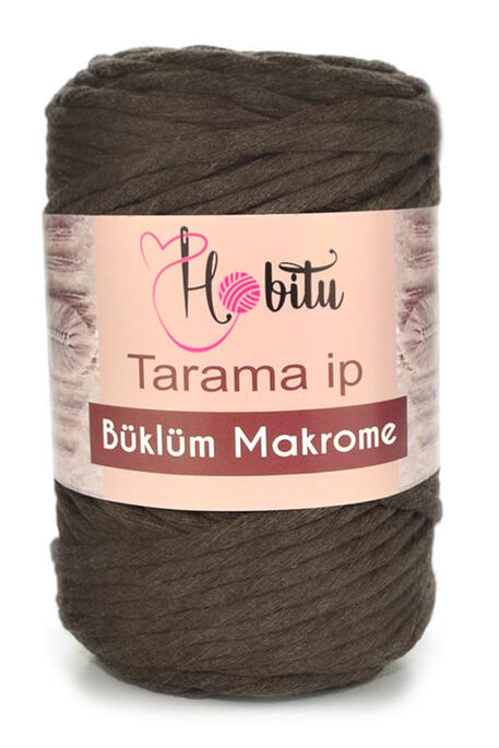 Hobitu Yarn - HOBITU BUKLUM TARAMA COTTON MACROME CARD YARN 169 Dark Brown