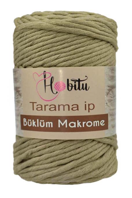 Hobitu Yarn - HOBİTU BÜKLÜM TARAMA COTTON MACROME CARD YARN 183 OIL GREEN