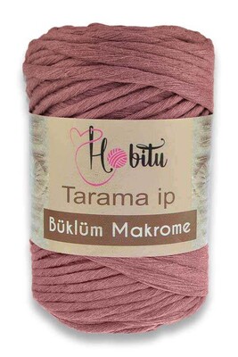 Hobitu Yarn - HOBITU BUKLUM TARAMA COTTON MACROME CARD YARN 192 DRIED ROSE