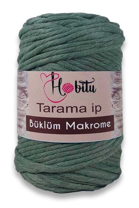 Hobitu Yarn - HOBITU BUKLUM TARAMA COTTON MACROME CARD YARN 193 Almond Green