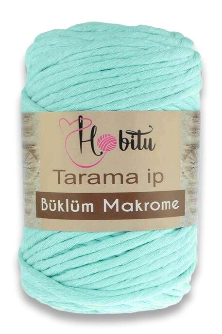 Hobitu Yarn - HOBITU BUKLUM TARAMA COTTON MACROME CARD YARN 196 CYAN