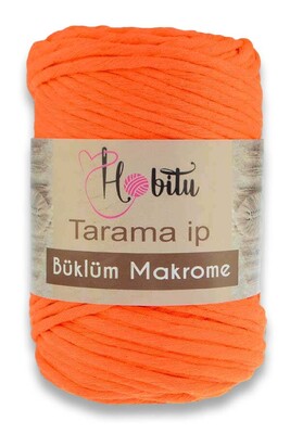 Hobitu Yarn - HOBITU BUKLUM TARAMA COTTON MACROME CARD YARN 200 NEON ORANGE