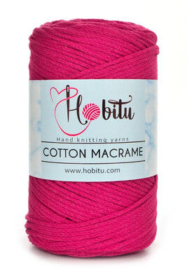 Hobitu Yarn - HOBİTU COTTON MACRAME color 171 fuchsia