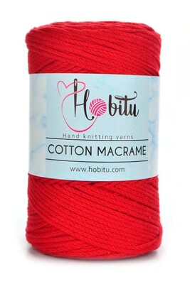 Hobitu Yarn - HOBİTU COTTON MACRAME color 173 Red