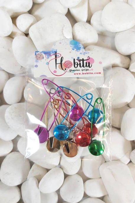 Hobitu Yarn - HOOKED NEEDLE ROUND METALLIZED 5 CM 10 PCS COLOR PACKAGE