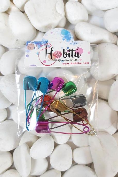 Hobitu Yarn - HOOKED NEEDLE SQUARE METALLIZED 5 CM 10 LU COLOR PACKAGE