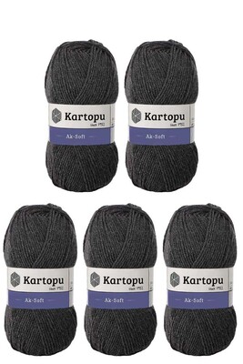 Kartopu Yarn - KARTOPU AK-SOFT 5 Lİ PAKET K1003 Füme