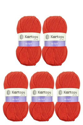 Kartopu Yarn - KARTOPU AK-SOFT 5 Lİ PAKET K237 Kiremit