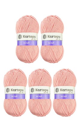 Kartopu Yarn - KARTOPU AK-SOFT 5 Lİ PAKET K258 Pudra