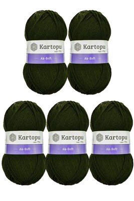 Kartopu Yarn - KARTOPU AK-SOFT 5 Lİ PAKET K478 Haki