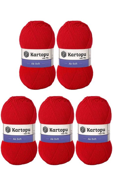 Kartopu Yarn - KARTOPU AK-SOFT 5 Lİ PAKET YARN K150