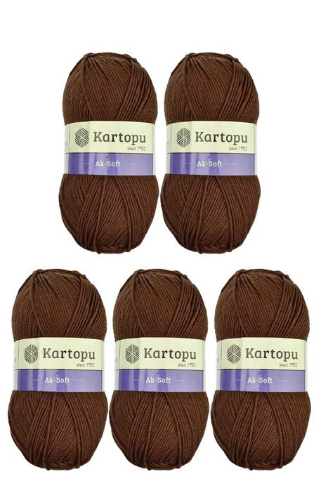 Kartopu Yarn - KARTOPU AK-SOFT 5 Lİ PAKET YARN K1892