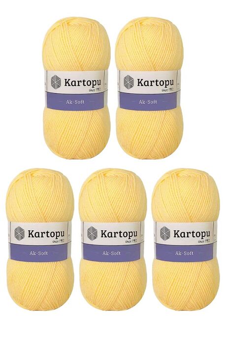 Kartopu Yarn - KARTOPU AK-SOFT 5 Lİ PAKET YARN K309