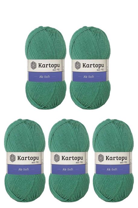 Kartopu Yarn - KARTOPU AK-SOFT 5 Lİ PAKET YARN K472