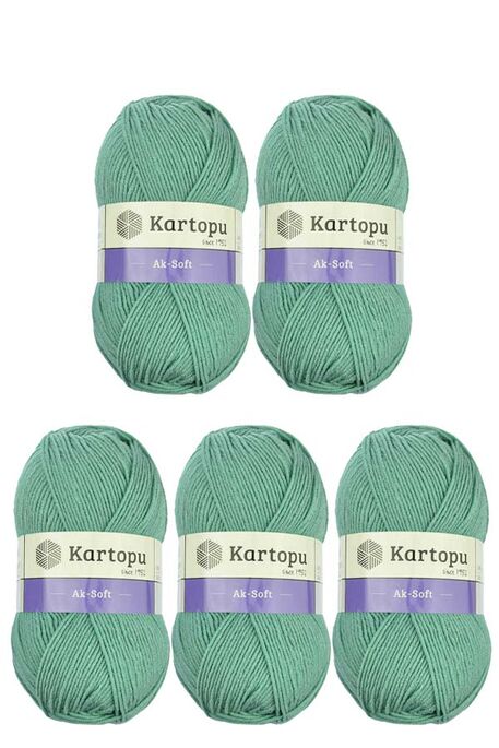 Kartopu Yarn - KARTOPU AK-SOFT 5 Lİ PAKET YARN K493