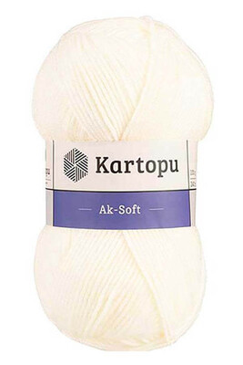 Kartopu Yarn - KARTOPU AK-SOFT KNİTTİNG YARN K019 ECRU