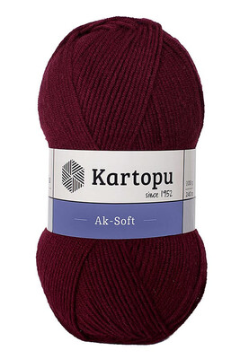 Kartopu Yarn - KARTOPU AK-SOFT KNİTTİNG YARN K110 CLARET RED