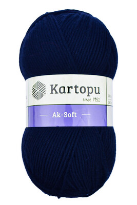 Kartopu Yarn - KARTOPU AK-SOFT KNİTTİNG YARN K632 NAVY BLUE