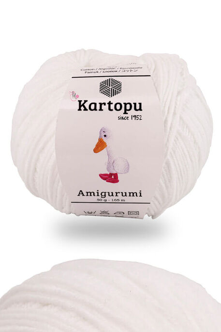 Kartopu Yarn - KARTOPU AMİGURUMİ K010 Beyaz