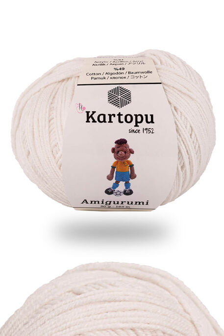 Kartopu Yarn - KARTOPU AMİGURUMİ K011 Süt Beyaz