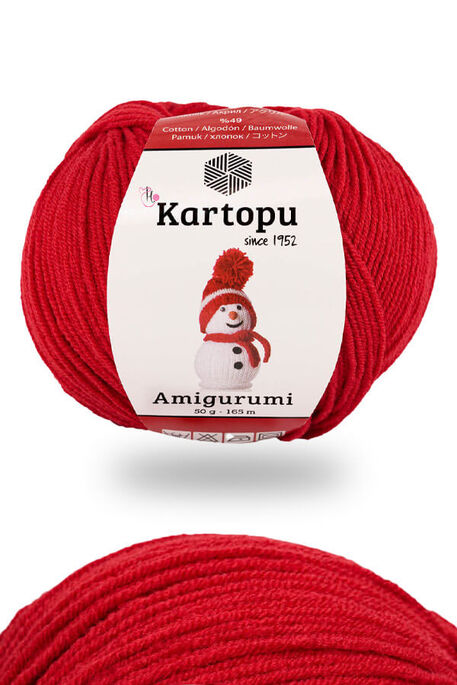 Kartopu Yarn - KARTOPU AMİGURUMİ K143 Bayrak Kırmızı