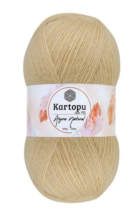 Kartopu Yarn - KARTOPU ANGORA NATUREL K837 Sütlü Kahve