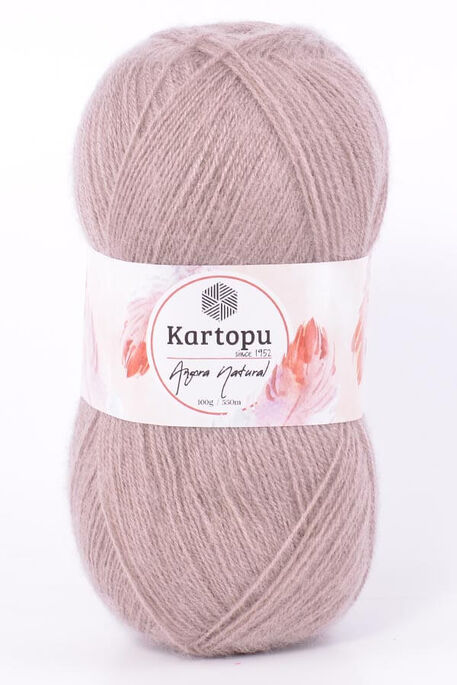 Kartopu Yarn - KARTOPU ANGORA NATUREL K843 Vizon