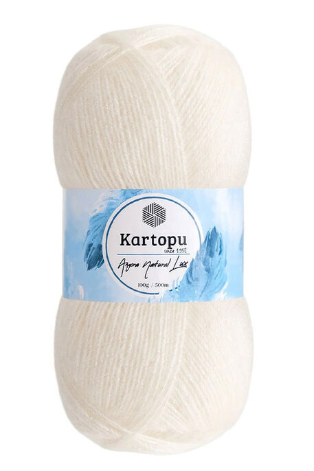 Kartopu Yarn - KARTOPU ANGORA NATUREL LUX SİMLİ K013 Ekru