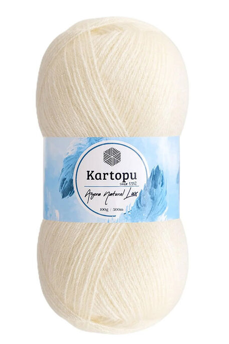 Kartopu Yarn - KARTOPU ANGORA NATUREL LUX SİMLİ K025 Krem