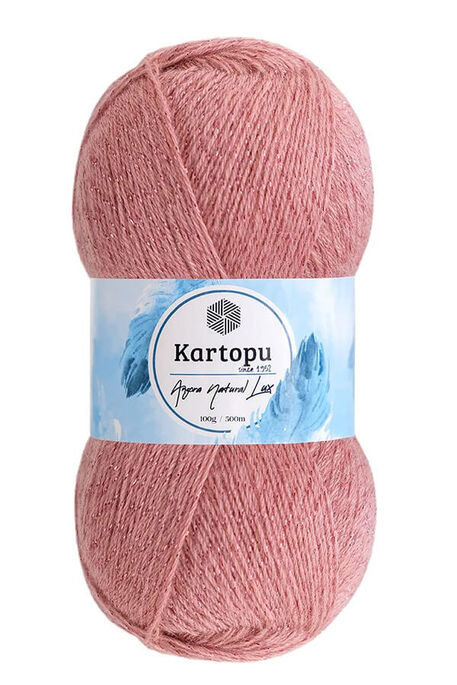 Kartopu Yarn - KARTOPU ANGORA NATUREL LUX SİMLİ K778 Gül Kurusu