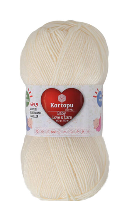 Kartopu Yarn - KARTOPU BABY LOVE&CARE YARN K025 CREAM