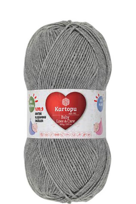 Kartopu Yarn - KARTOPU BABY LOVE&CARE YARN K1000 MEDIUM GRAY