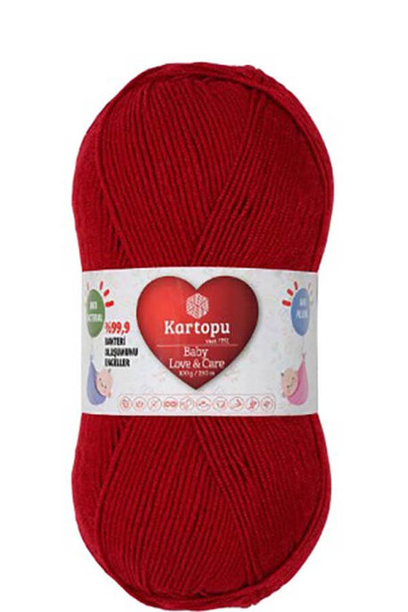 Kartopu Yarn - KARTOPU BABY LOVE&CARE YARN K129 DARK RED