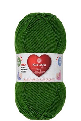 Kartopu Yarn - KARTOPU BABY LOVE&CARE YARN K1391 PİNE GREEN