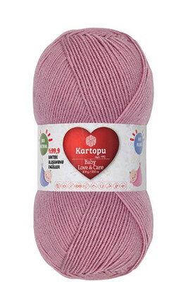 Kartopu Yarn - KARTOPU BABY LOVE&CARE YARN K1763 DRİED ROSE