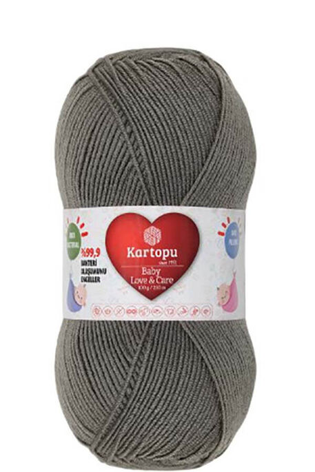 Kartopu Yarn - KARTOPU BABY LOVE&CARE YARN K1921 DARK GRAY