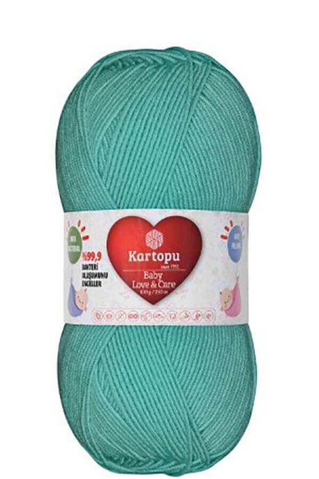 Kartopu Yarn - KARTOPU BABY LOVE&CARE YARN K490 ALASKA AZURE