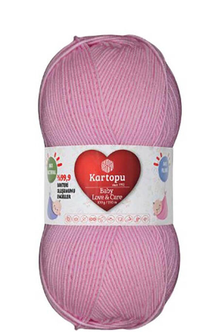 Kartopu Yarn - KARTOPU BABY LOVE&CARE YARN K782 BABY PİNK