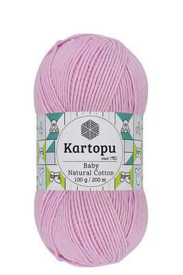 Kartopu Yarn - KARTOPU BABY NATURAL COTTON K782 Toz Pembe