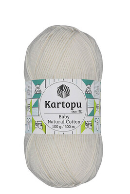 Kartopu Yarn - KARTOPU BABY NATURAL COTTON YARN K011 ECRU